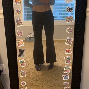 Black Nike flared yoga pants, y2k, durable, yoga, outdoors, casual, loungewear